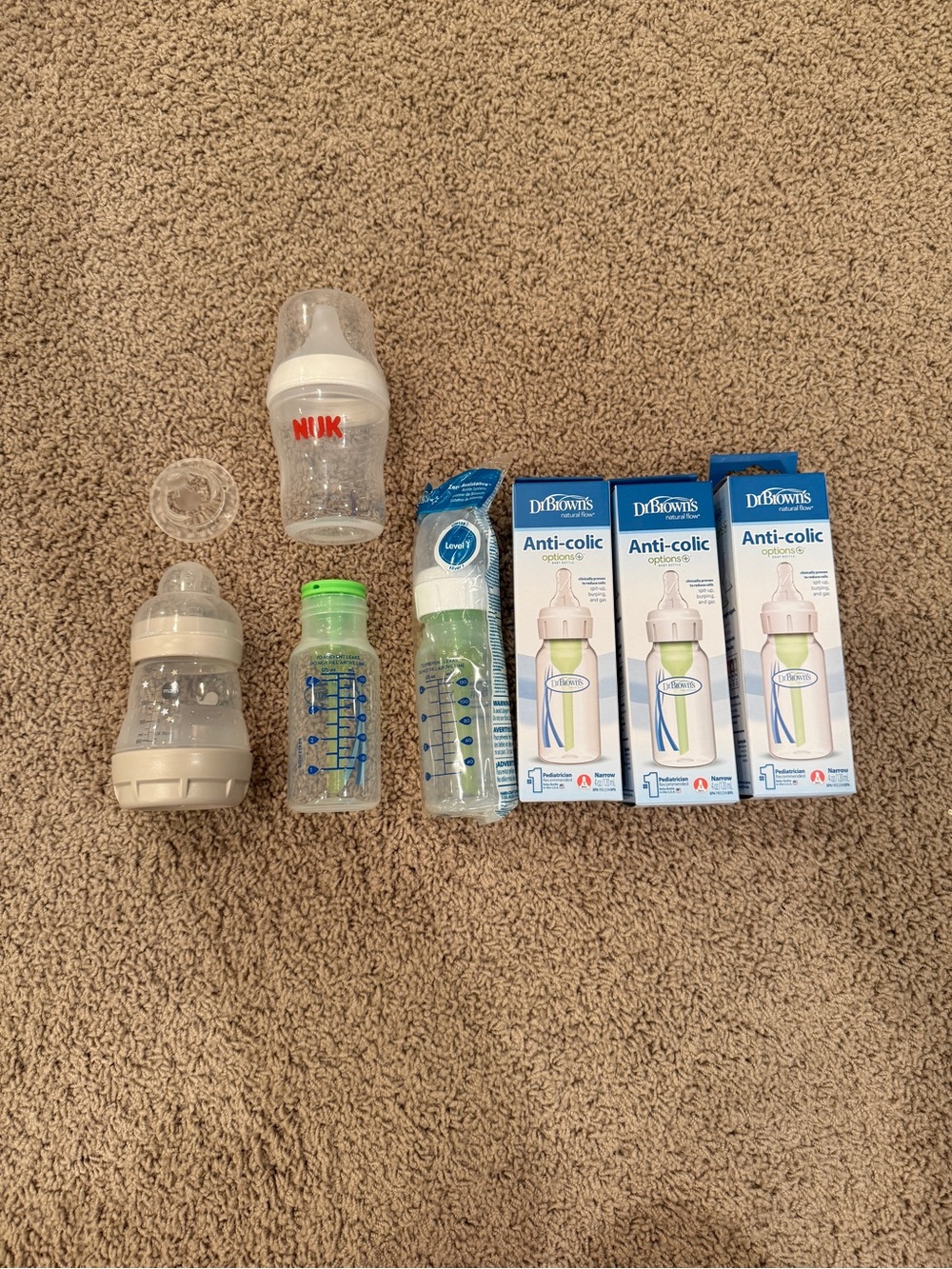 Lot of Plastic Baby Bottles NEVER USED!